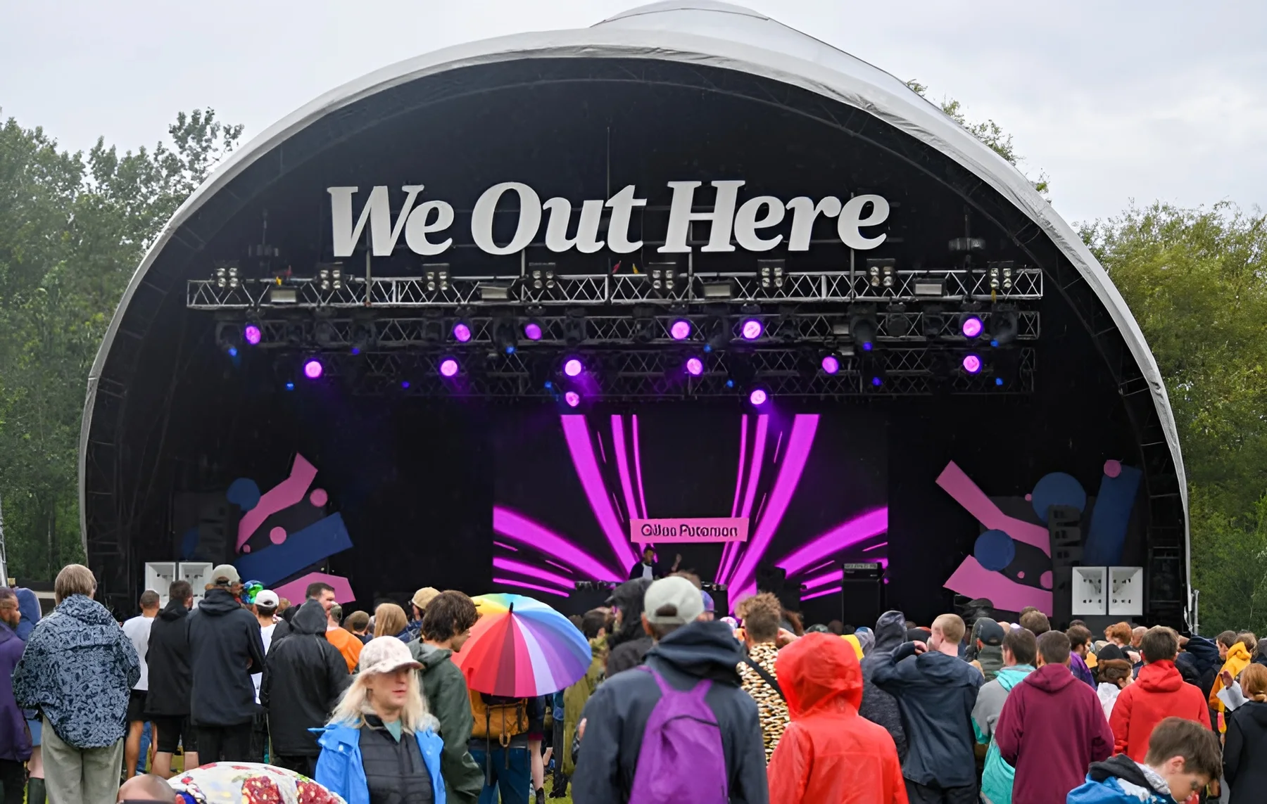 We Out Here Festival stage for festival taxi transfers